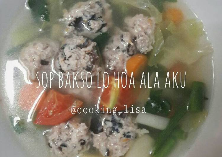 resep lengkap untuk Sop bakso Lo hoa