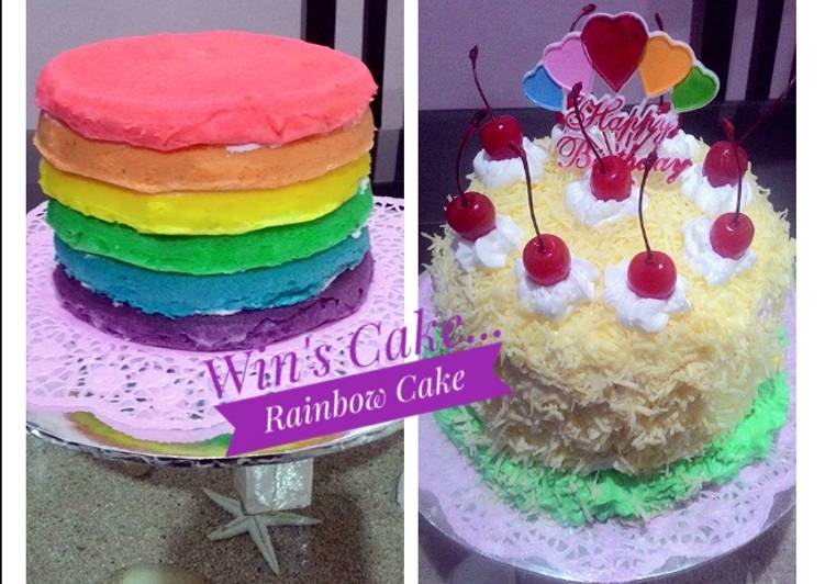 Resep Rainbow Cake Kukus (3) Kiriman dari Defa Ade Faruq