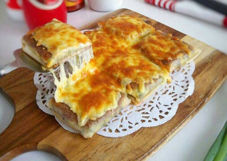 resep Martabak Kulit Lumpia, Mozzarella