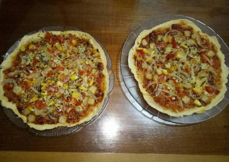 resep makanan Pizza Crispy Teflon Kornet Nugget