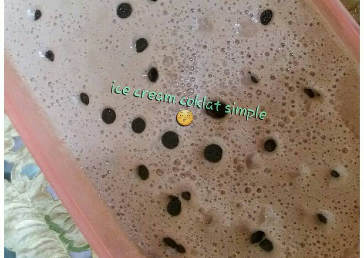 cara membuat Ice cream coklat simple ??