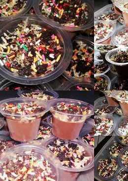 Puding susu keju+ oreo