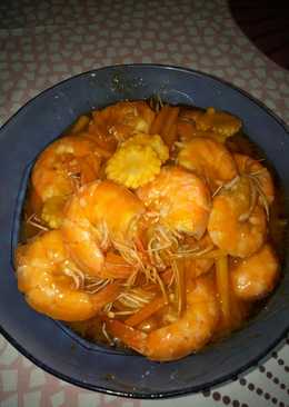 Udang saus tiram bumbu sederhana