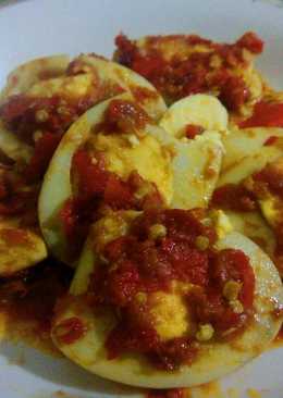 Telur balado pedas manis