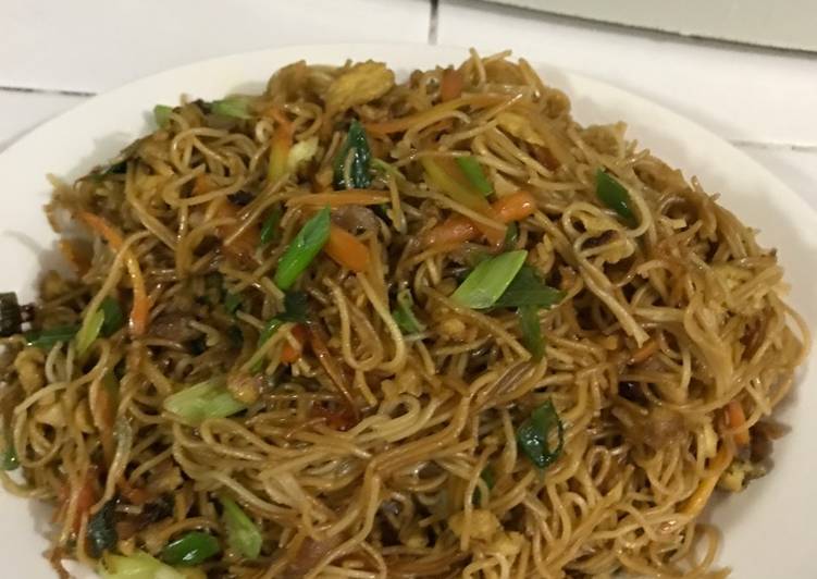 cara membuat Mie soa goreng (tanpa daging)