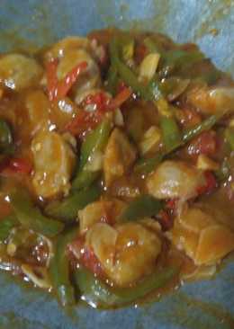 Bakso tumis paprika pedas manis