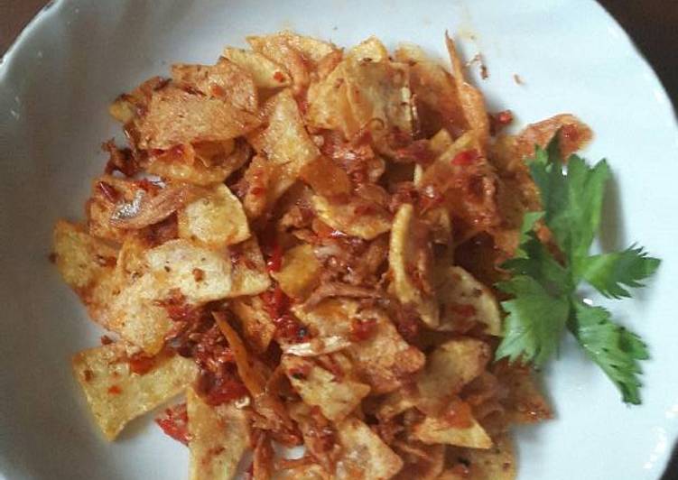 gambar untuk resep makanan Sambal kering kentang teri