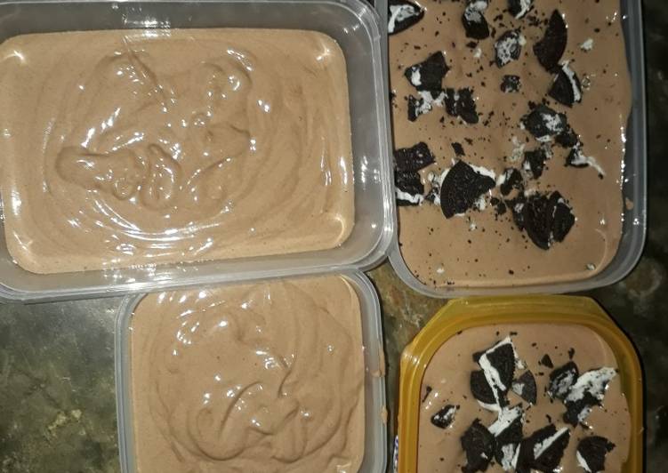 gambar untuk cara membuat Es krim milo lembut tanpa maizena