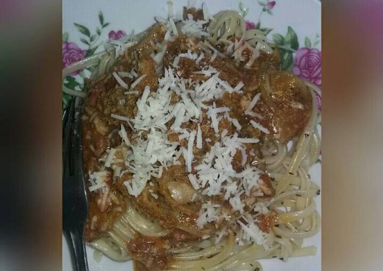 gambar untuk resep makanan Fetucini bolognese