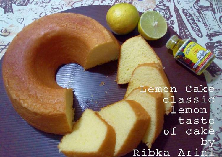 resep masakan Lemon Cake Rasa Classic Lembut Ringan Uenaak irit, Bolu No bp/sp