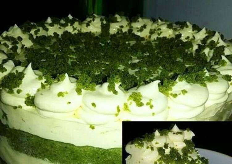 gambar untuk cara membuat Tiramisu greentea mousse cake