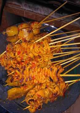 Sate usus dan sate pentol panggang/teflon/bakar (ala angkringan)