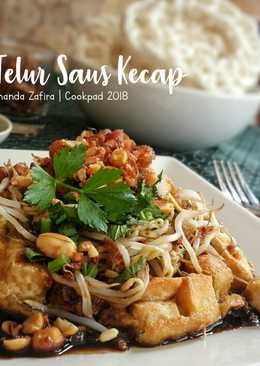 Tahu telur saus kecap