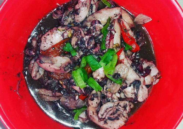 gambar untuk resep Tumis cumi hitam super HOT