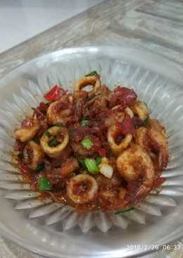 Cumi udang manis pedas