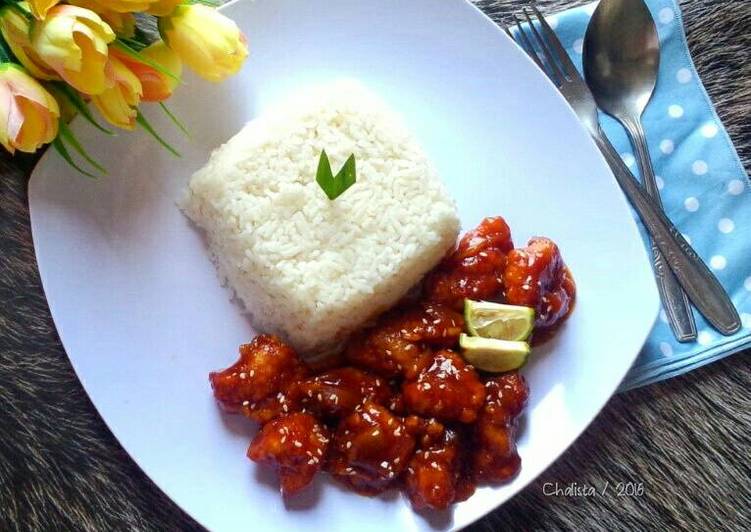 resep lengkap untuk Ayam Goreng Saus thai