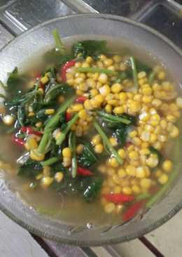 Tumis bayam jagung manis