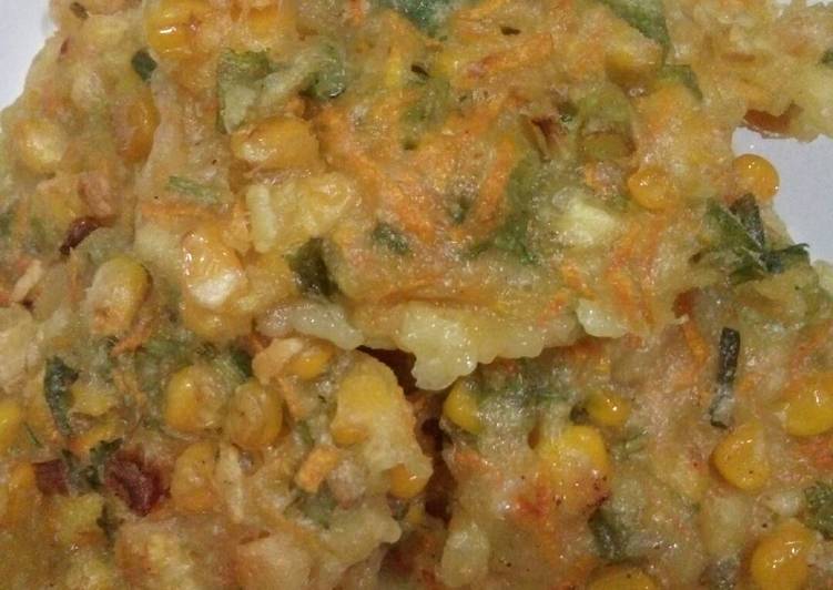 resep lengkap untuk Ote ote aka bakwan sayur empuk tanpa telur