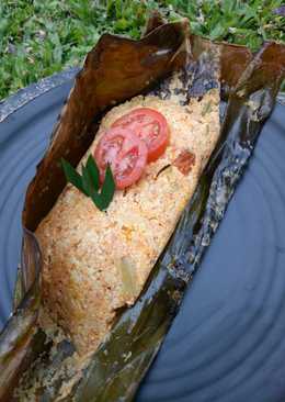 Pepes tahu jamur pedas