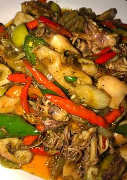 Tumis cumi saus lada hitam