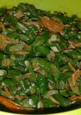 Sayur kacang panjang +rebon tawar