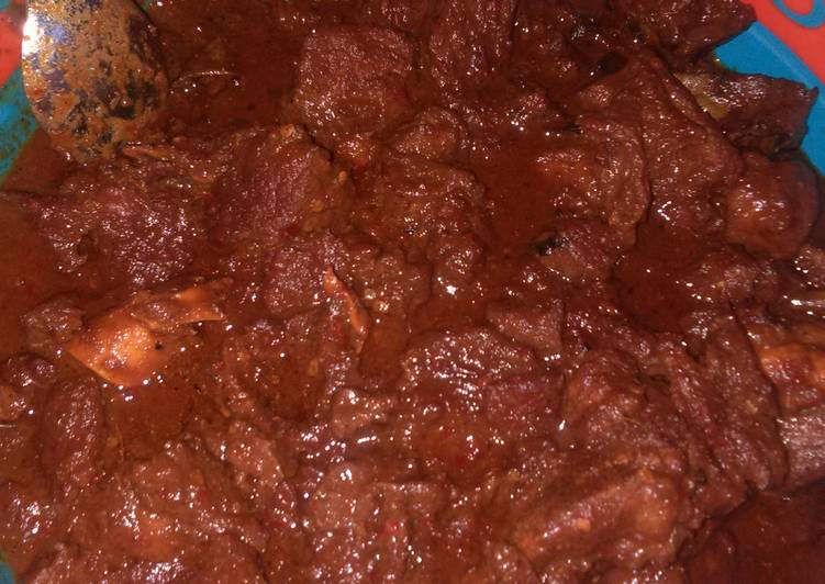 resep lengkap untuk Rendang daging sapi