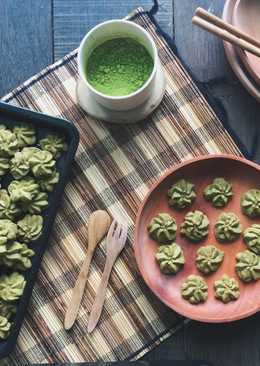 Matcha butter cookies