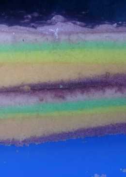 Rainbow cake sederhana