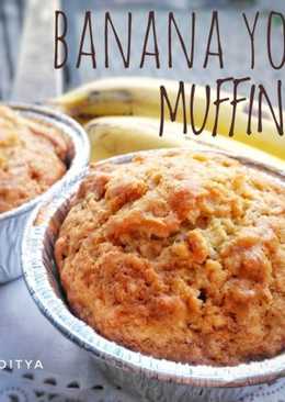 Resep camilan banana yogurt muffin / muffin pisang