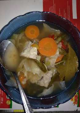 Sop tempe asem pedas