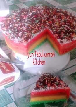 Brownies Rainbow kukus yummy!!!! Step by step..