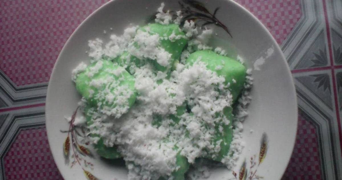 Resep getuk singkong pandan