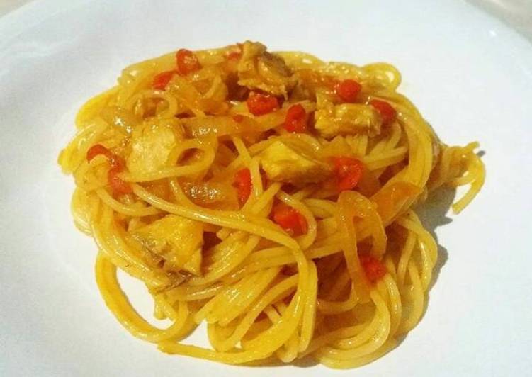 gambar untuk resep makanan Hot Spicy Spaghetti Aglio Olio