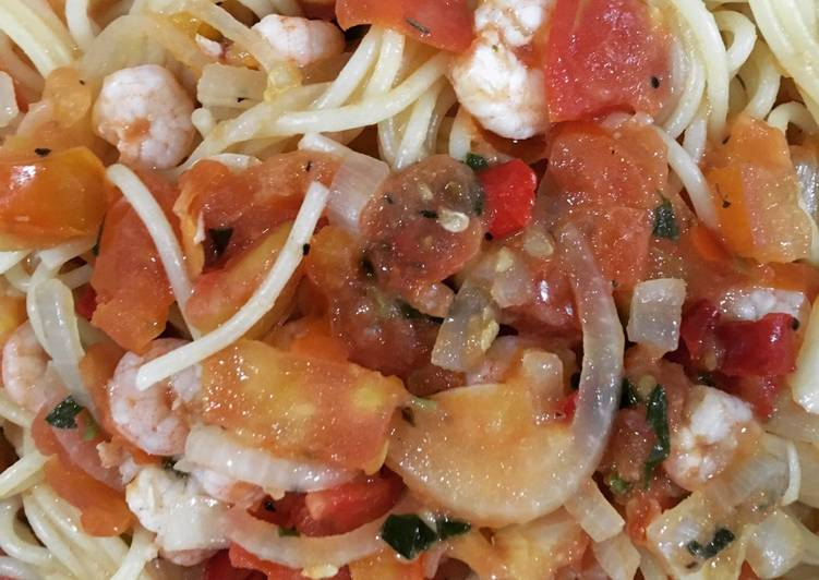 Resep Spaghetti tomat segar Dari Olivia Sulistio