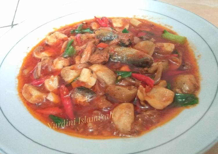 resep lengkap untuk Sarden tumis jamur