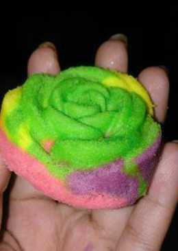 Bolu kukus mawar rainbow