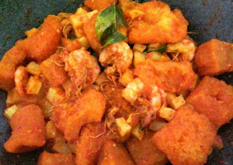 cara membuat Sambel Goreng Krecek Udang Kentang