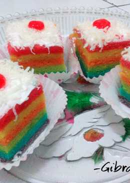 Rainbow cake kukus