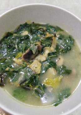 Bobor daun ketela + jantung pisang (ontong)