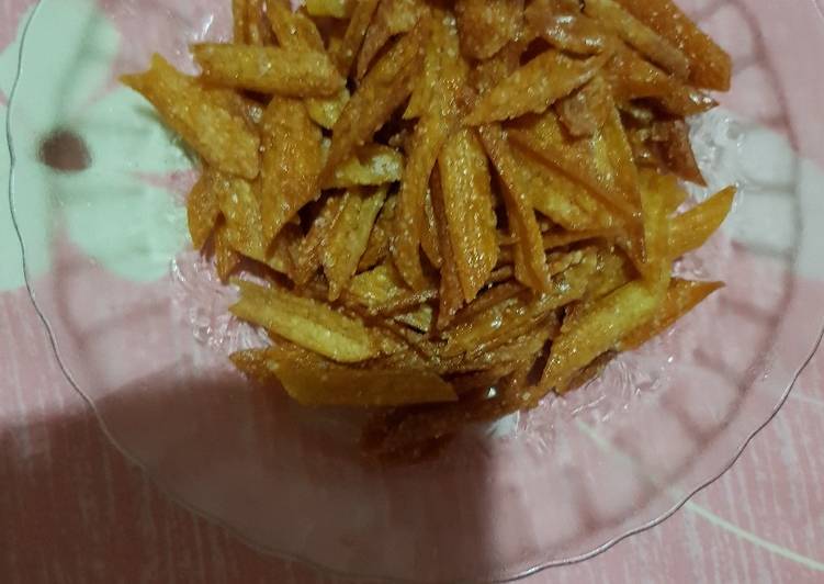 cara membuat Kripik makaroni