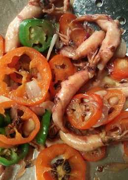 Oseng cumi asin cabe gendot