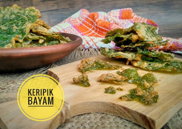 cara membuat Keripik Bayam