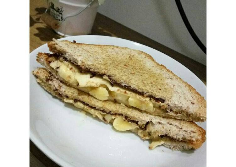 resep Roti pisang keju coklat panggang