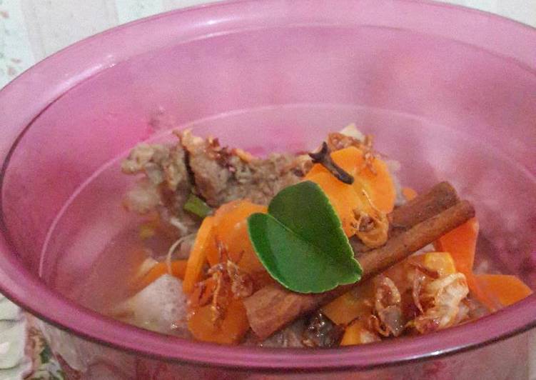 resep lengkap untuk Sop iga kambing sehat no msg