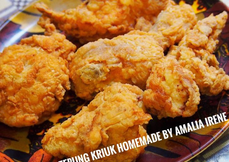 resep lengkap untuk Ayam tepung kriuk homemade ala kfc