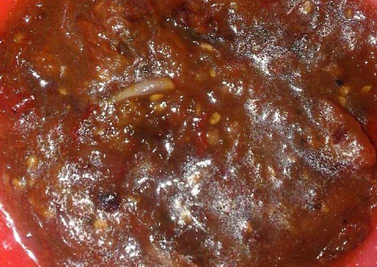 cara membuat Sambal Acan Jarukan Binjai (Sambal Terasi dgn Asinan Buah Binjai/Kemang)