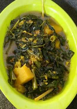 Sayur daun lembayung & labu kuning