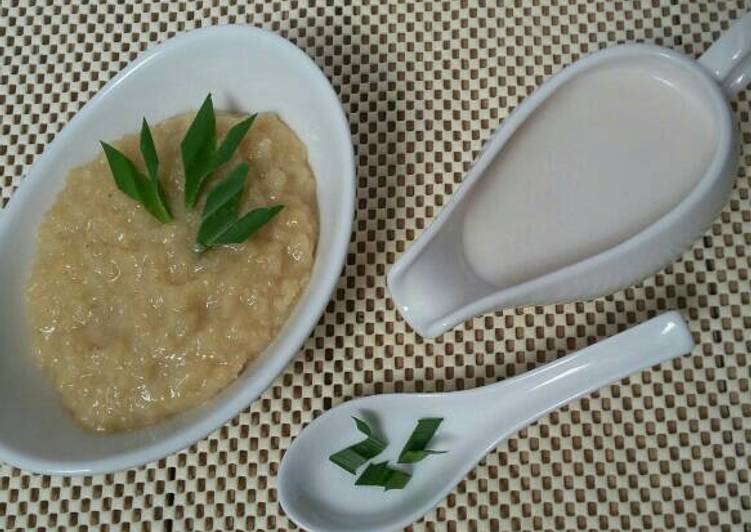 bahan dan cara membuat Jenang rangrang/bubur ketan