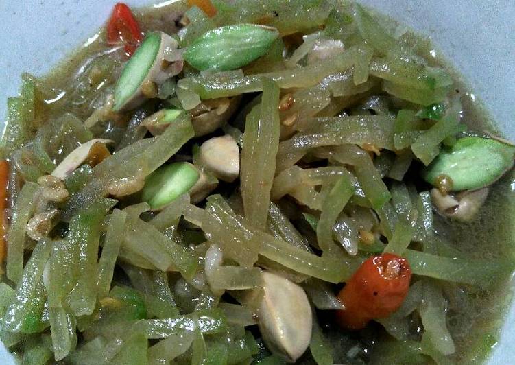 resep lengkap untuk Tumis pete labu siam