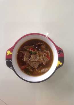 Daging sapi saos teriyaki untuk 1 thn keatas